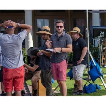 On set as 1st AD of "Party Favor"